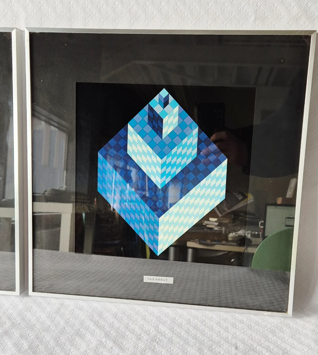 Set van 2 ingelijste Vasarely prints - foto 2