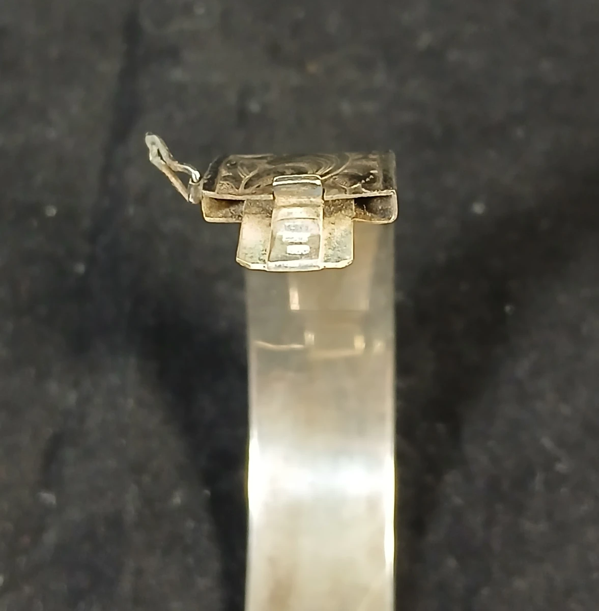 Antieke zilveren armband met gravure en sluiting - foto 2