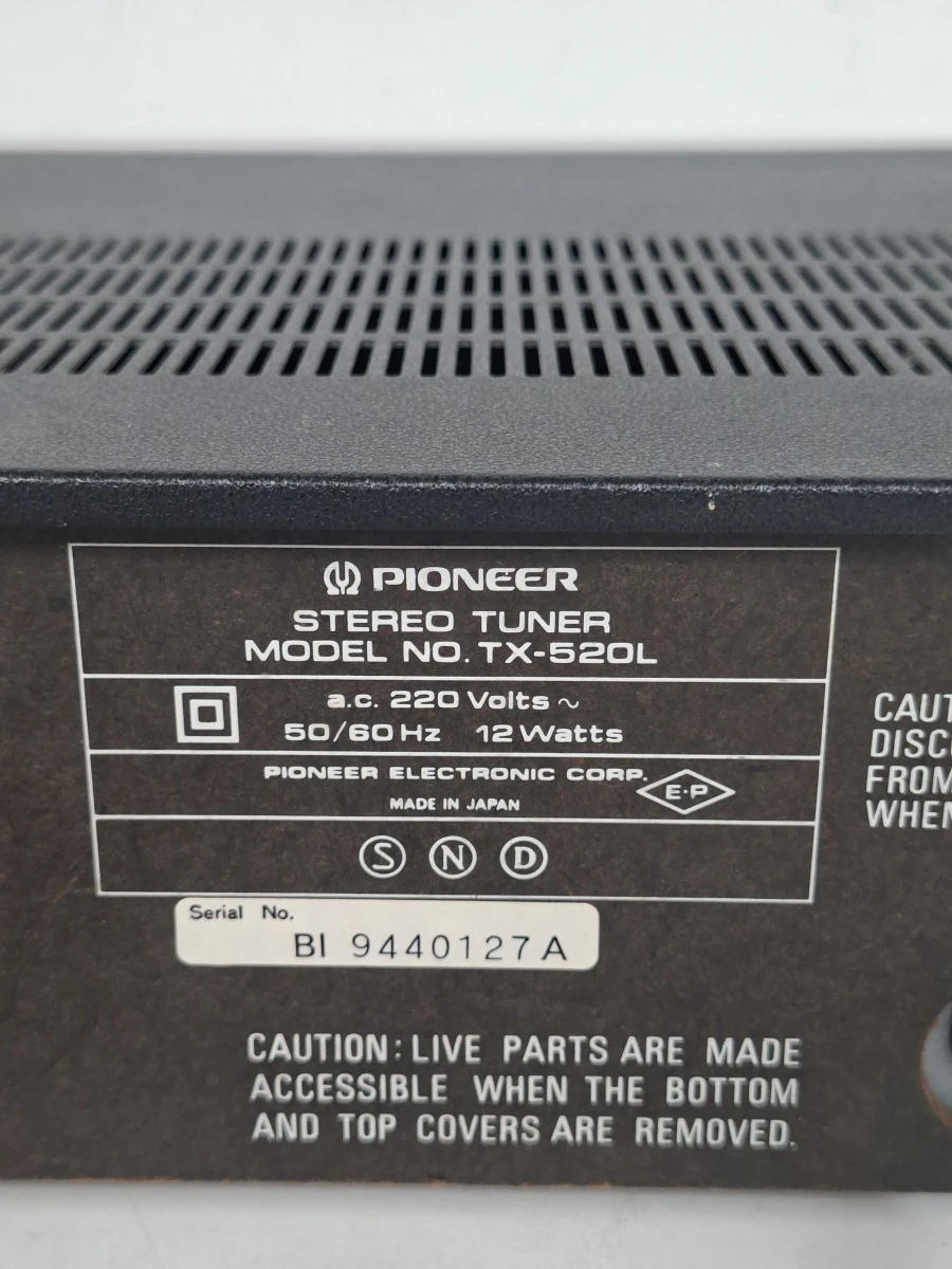 Vintage Pioneer TX-520L Stereo Tuner – Klassieke Japanse Hifi (1981-1982) - foto 2