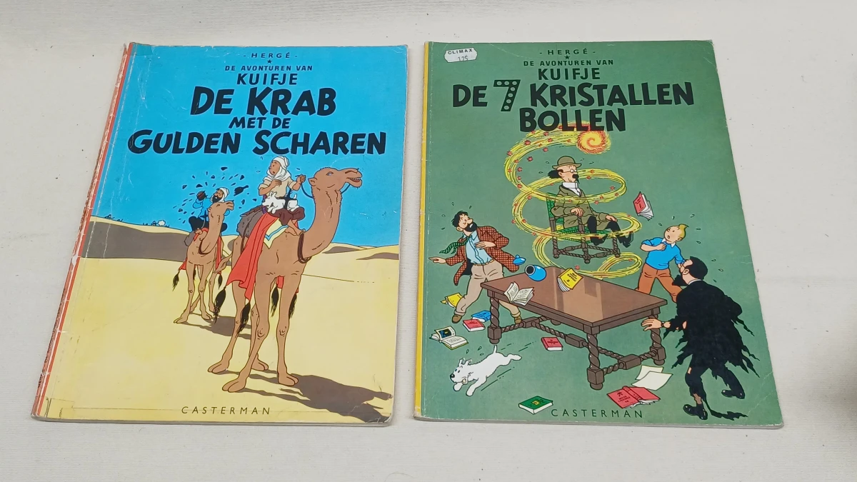 Lot Kuifje met strips, boeken en wandpaneel - foto 2