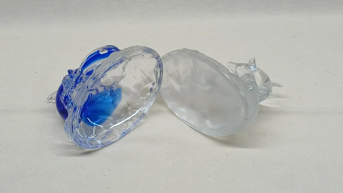 Set van 4 Cristal d'Arques kristallen dolfijnen beeldjes - foto 5