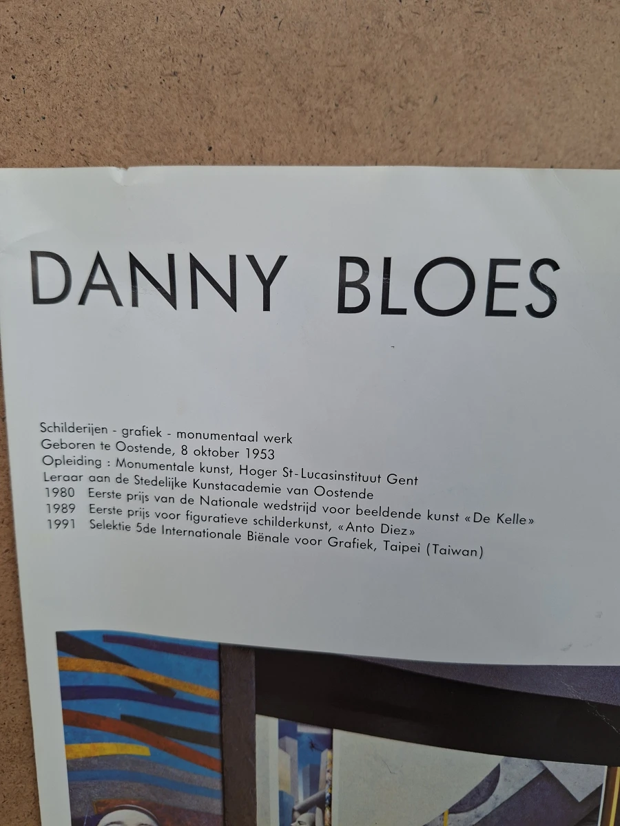 Ingelijst Origineel Werk van Danny Bloes (1953) – Gesigneerd & Gedateerd (1999) - foto 4