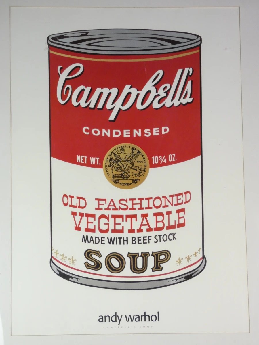 Grote ingelijste poster van Andy Warhol: Campbell's Soup (76×106 cm) - foto 6
