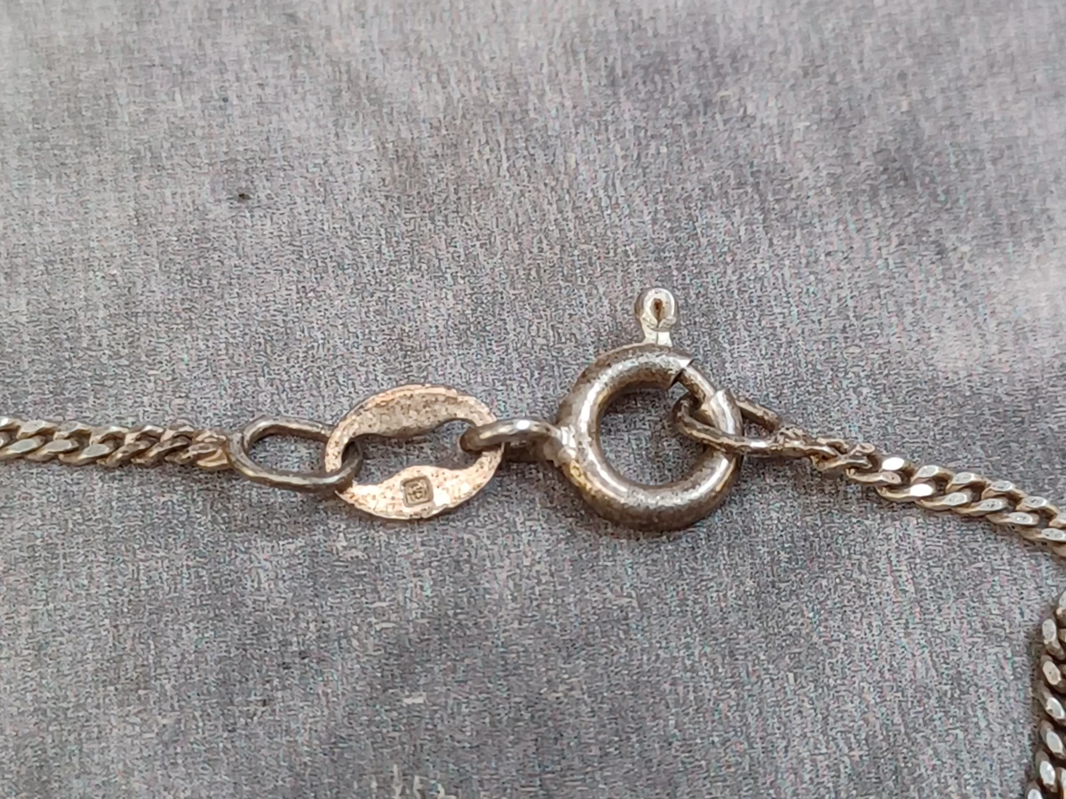 Zilveren lange ketting met paardenkop hanger - Sterling zilver / 925 - foto 4