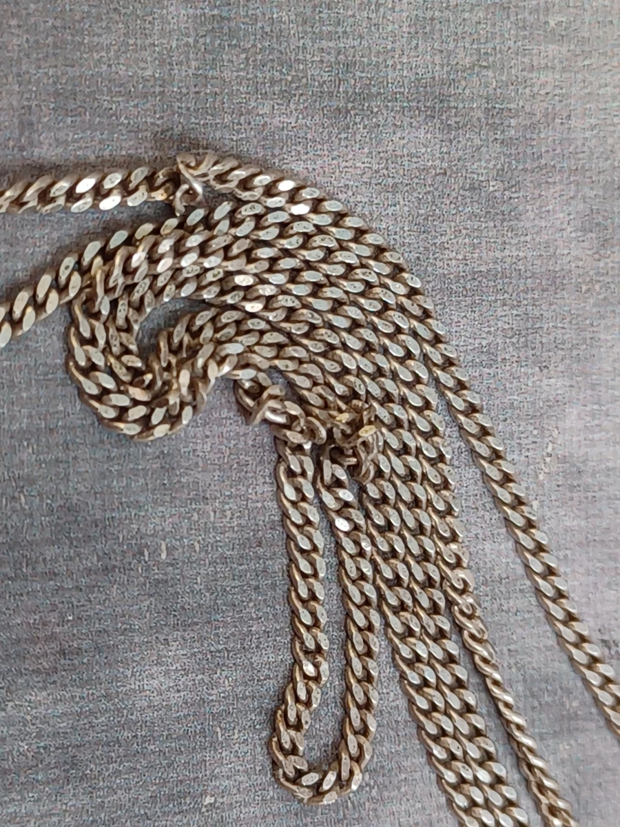 Zilveren lange ketting met paardenkop hanger - Sterling zilver / 925 - foto 3