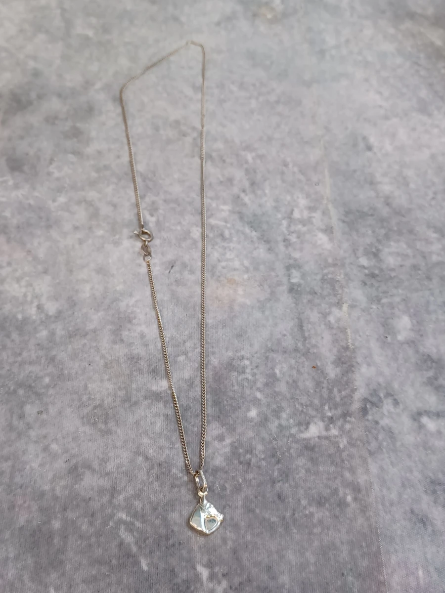 Zilveren lange ketting met paardenkop hanger - Sterling zilver / 925 - foto 2