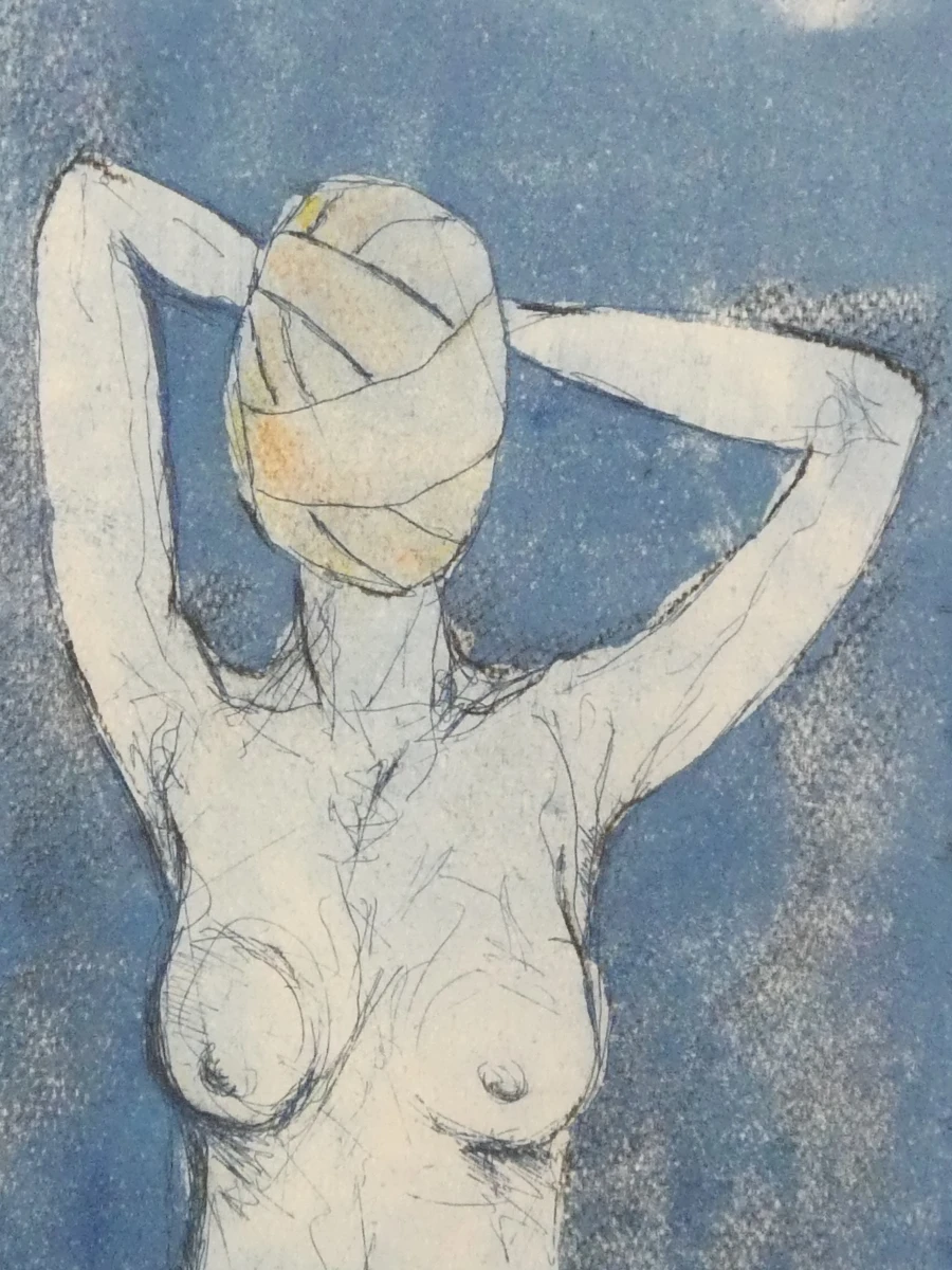 Gesigneerde gravure "Jetty" (1996) – Ingelijst kunstwerk - foto 4