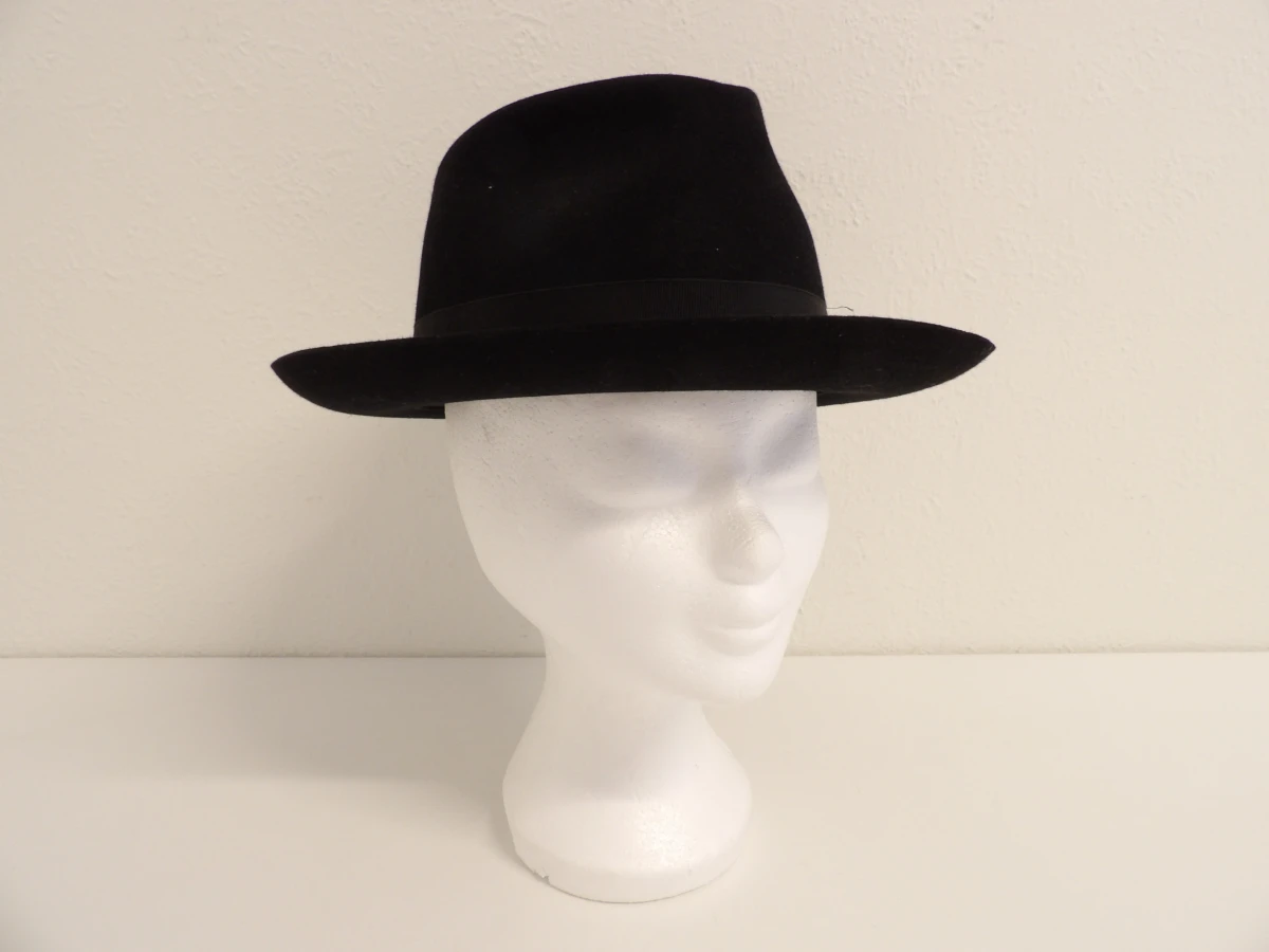 Vintage Wegener Fedora van Zwart Wolvilt – kavel bij De Kringwinkel, Leopoldsburg