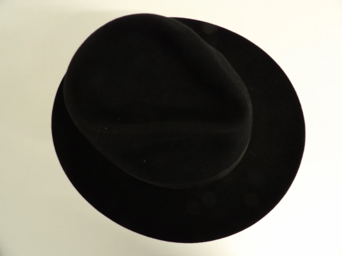 Vintage Wegener Fedora van Zwart Wolvilt - foto 3