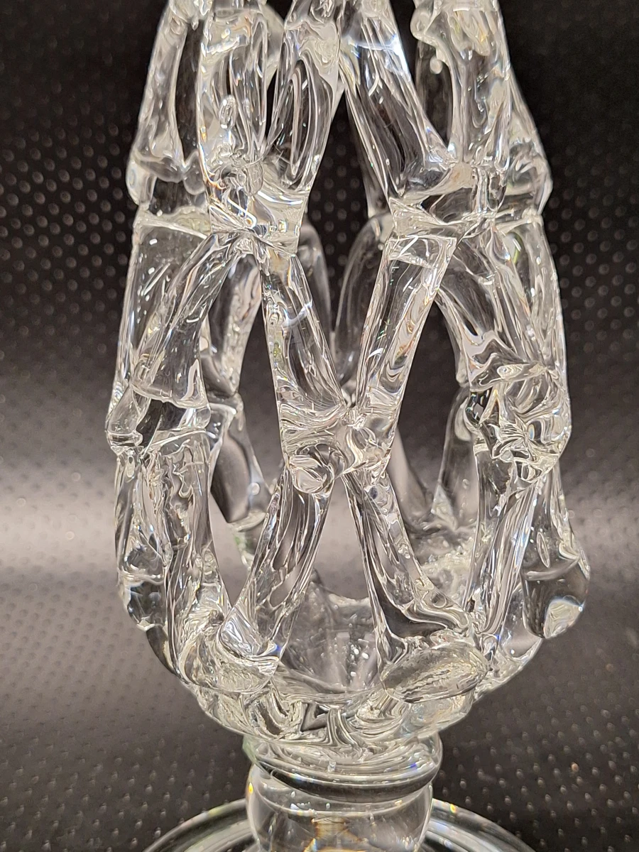 Opengewerkte glazen design kandelaar 39.5 cm in Murano-stijl - foto 7