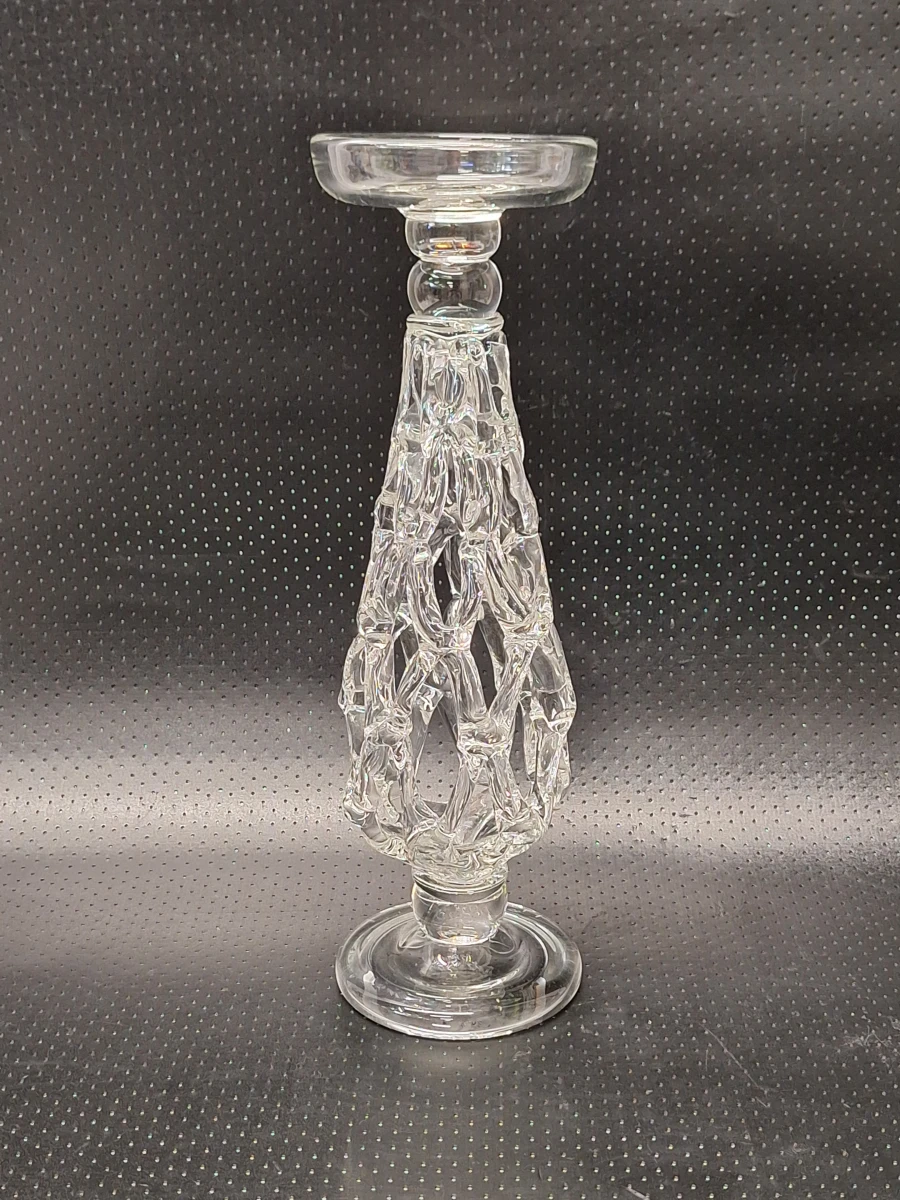 Opengewerkte glazen design kandelaar 39.5 cm in Murano-stijl - foto 2