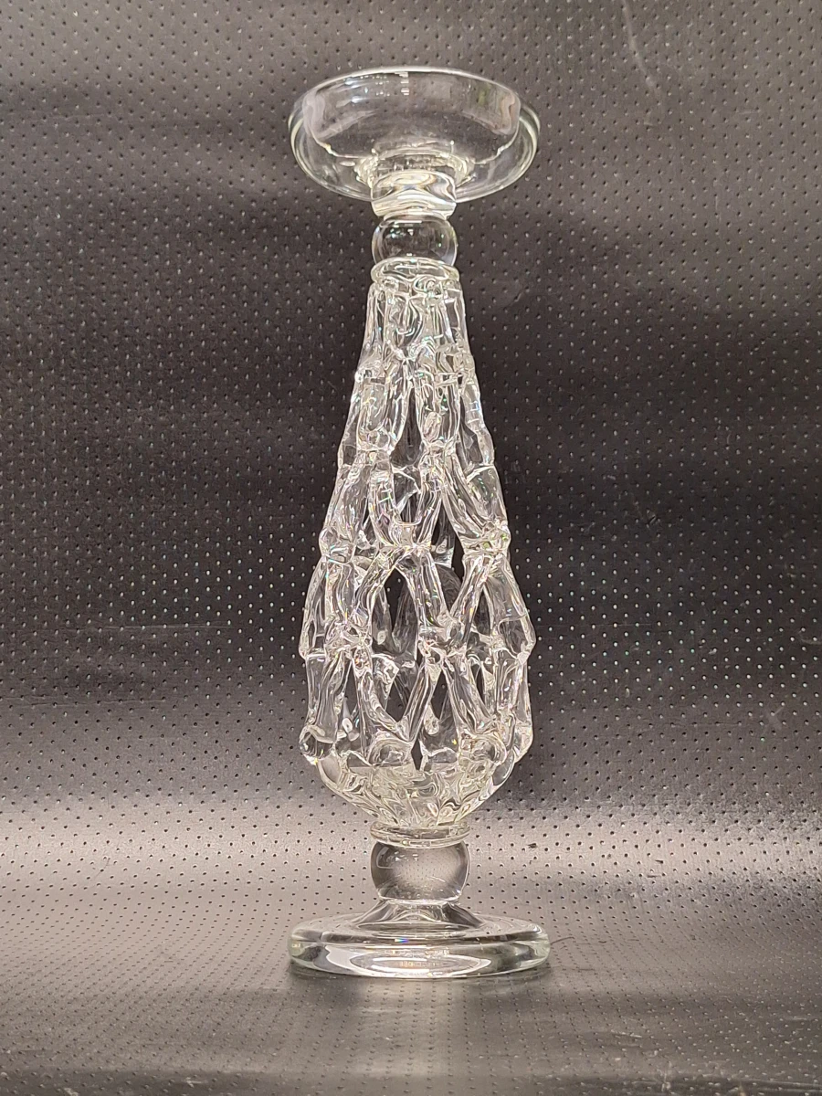 Opengewerkte glazen design kandelaar 39.5 cm in Murano-stijl - foto 3