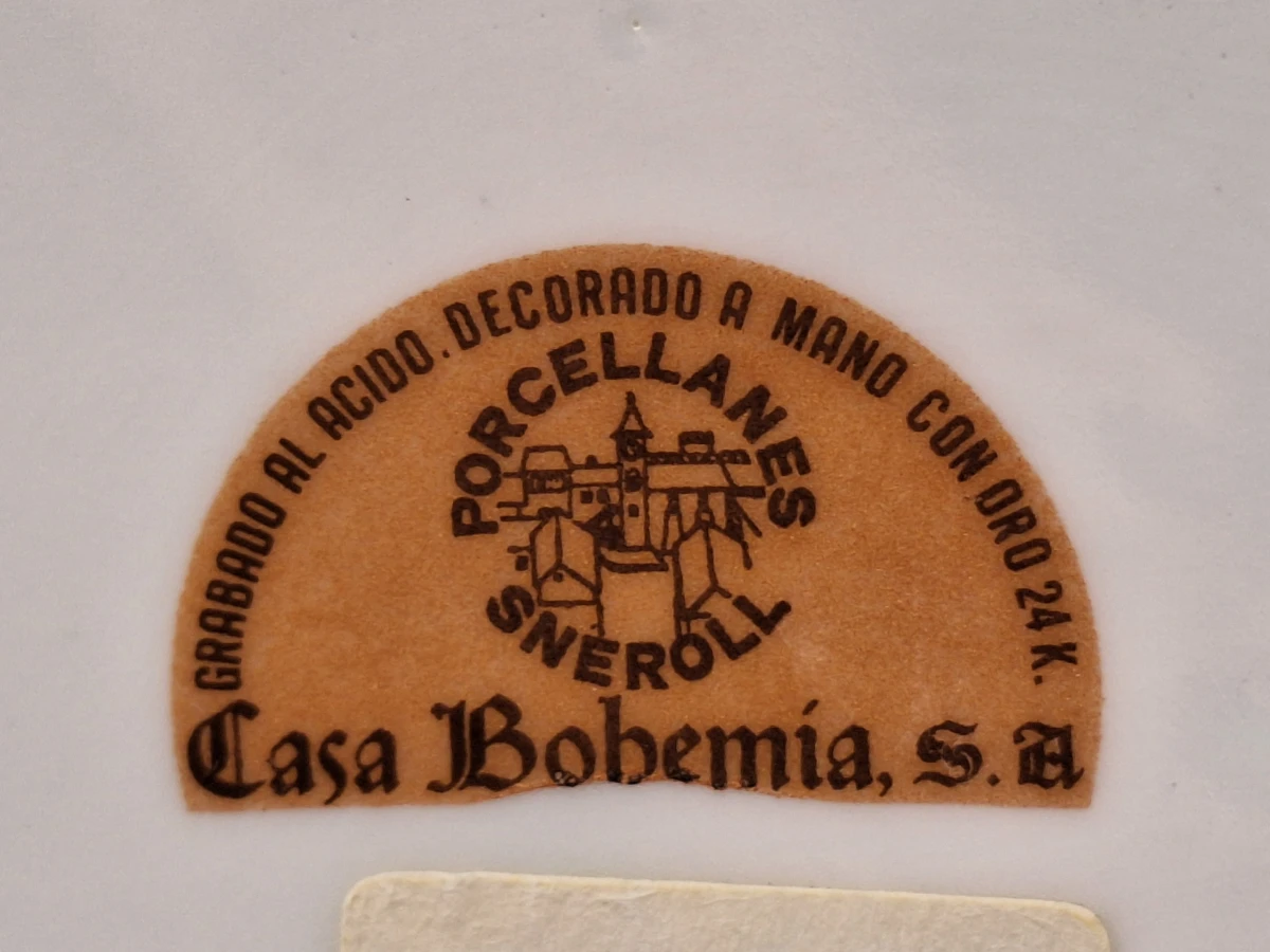 Luxe Porseleinen Vaas - Casa Bohemia S.A. - 24K Goud & Zilver Acid-Etched Decoratie - foto 13