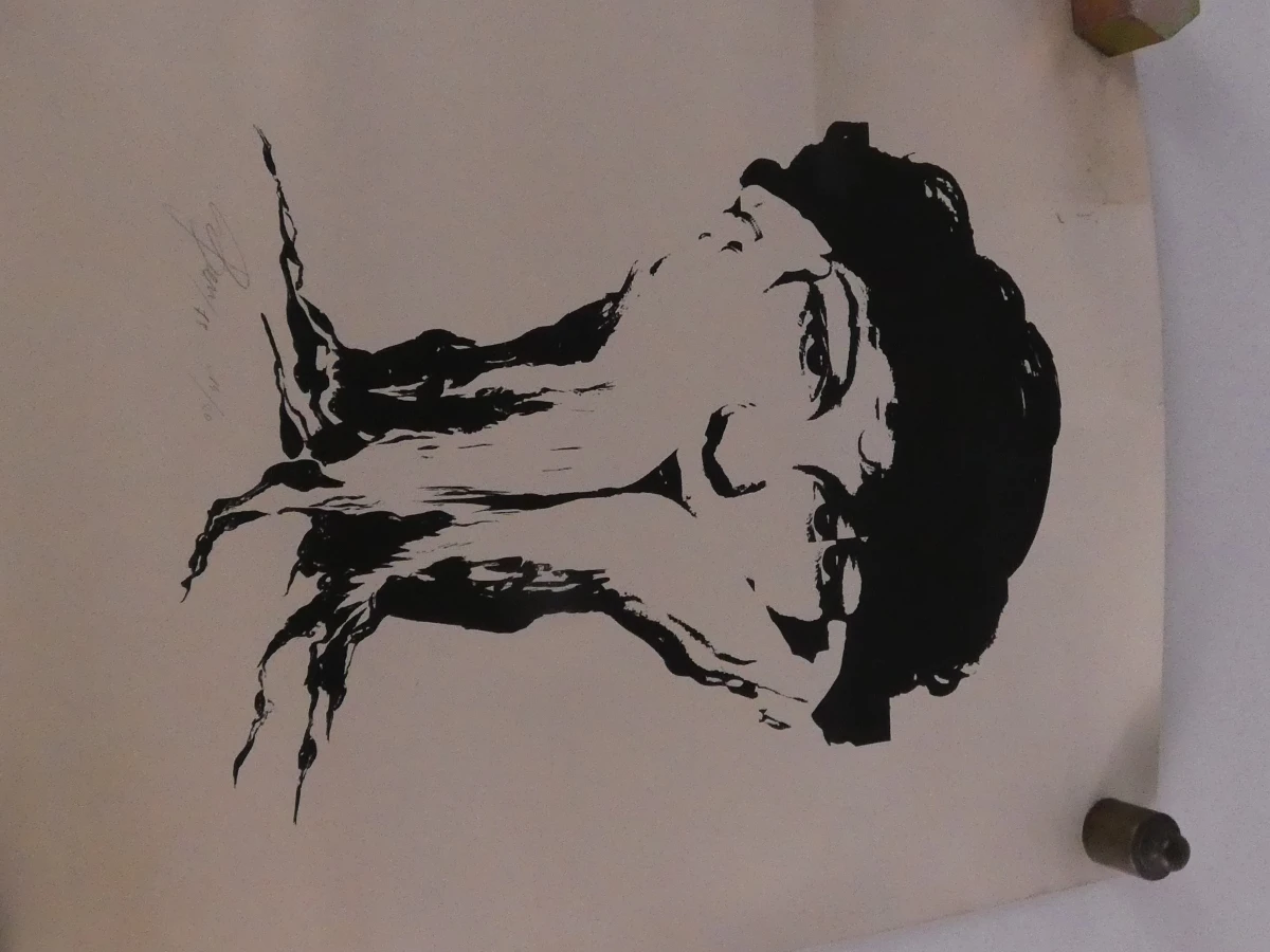 Gesigneerde zeefdruk op papier - foto 2