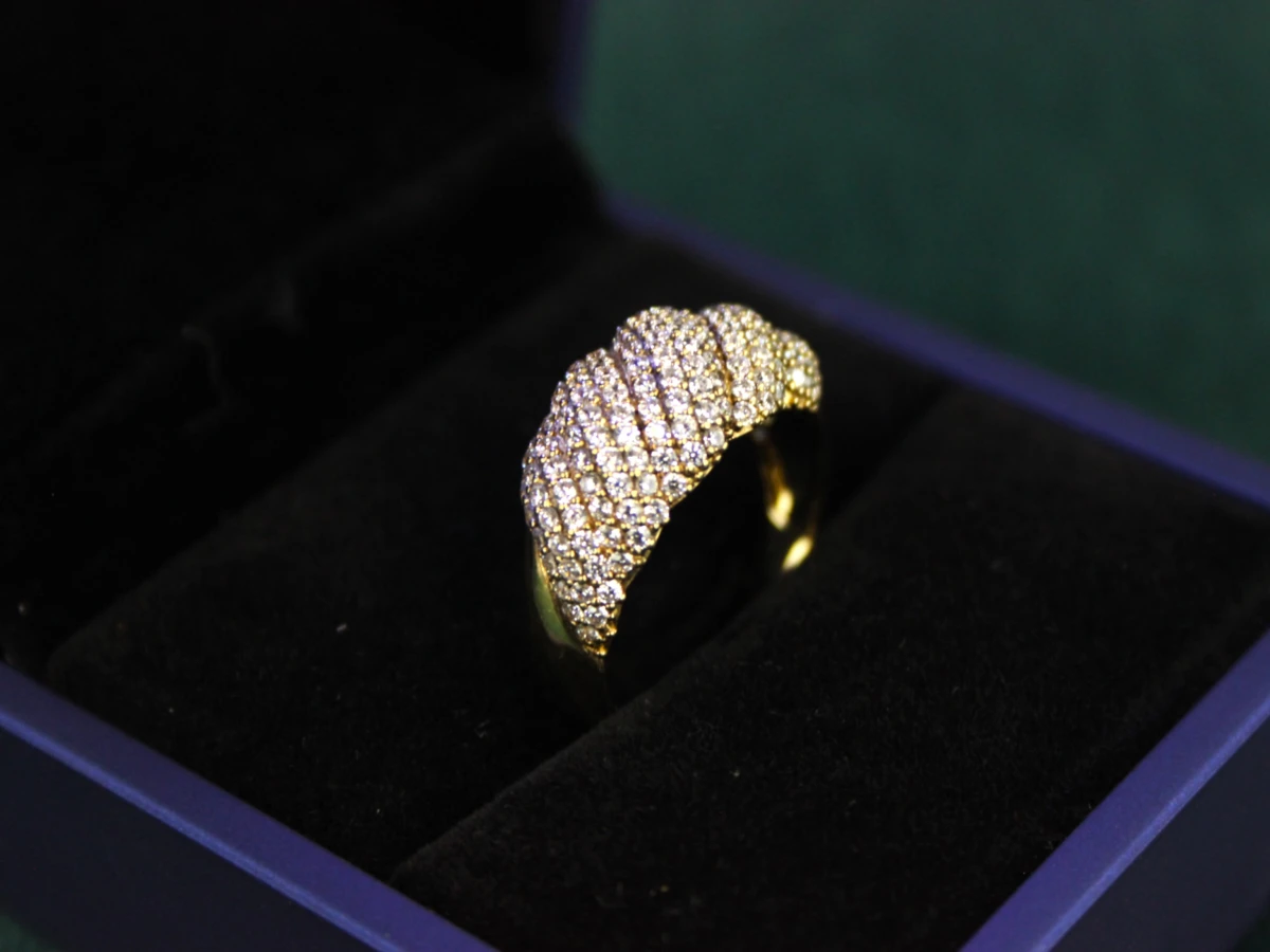 Safira vergulde sterling zilveren pavé-ring - foto 2