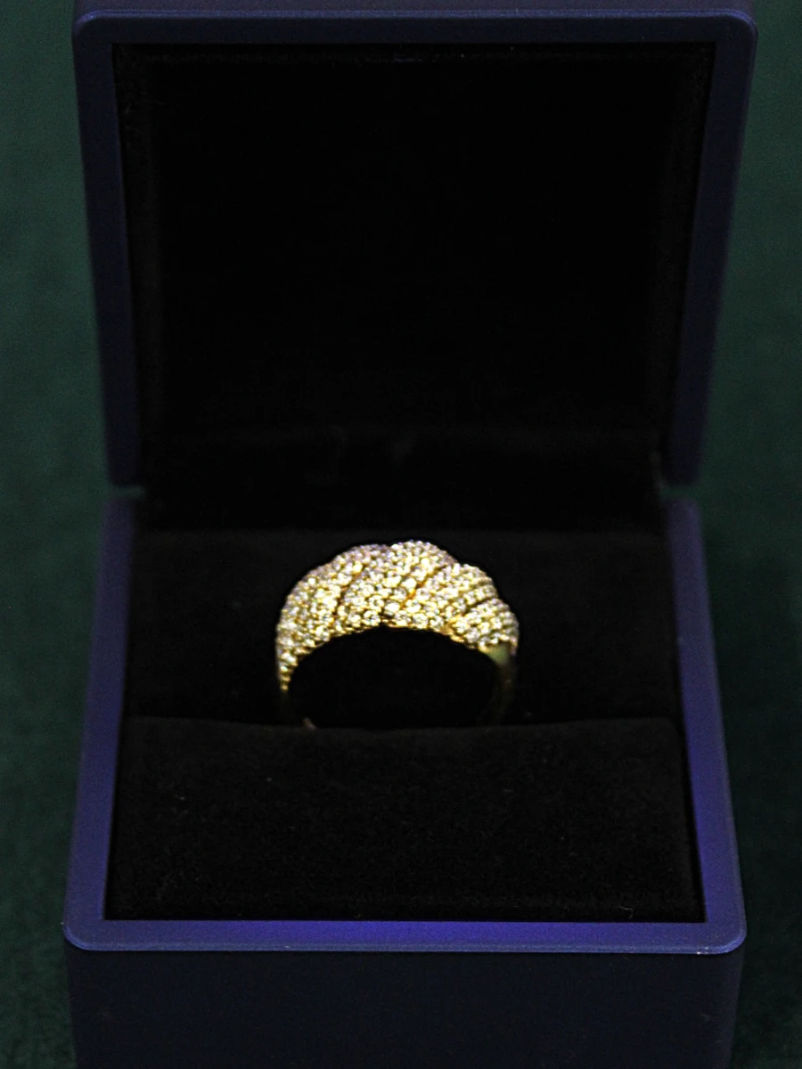 Safira vergulde sterling zilveren pavé-ring - foto 5