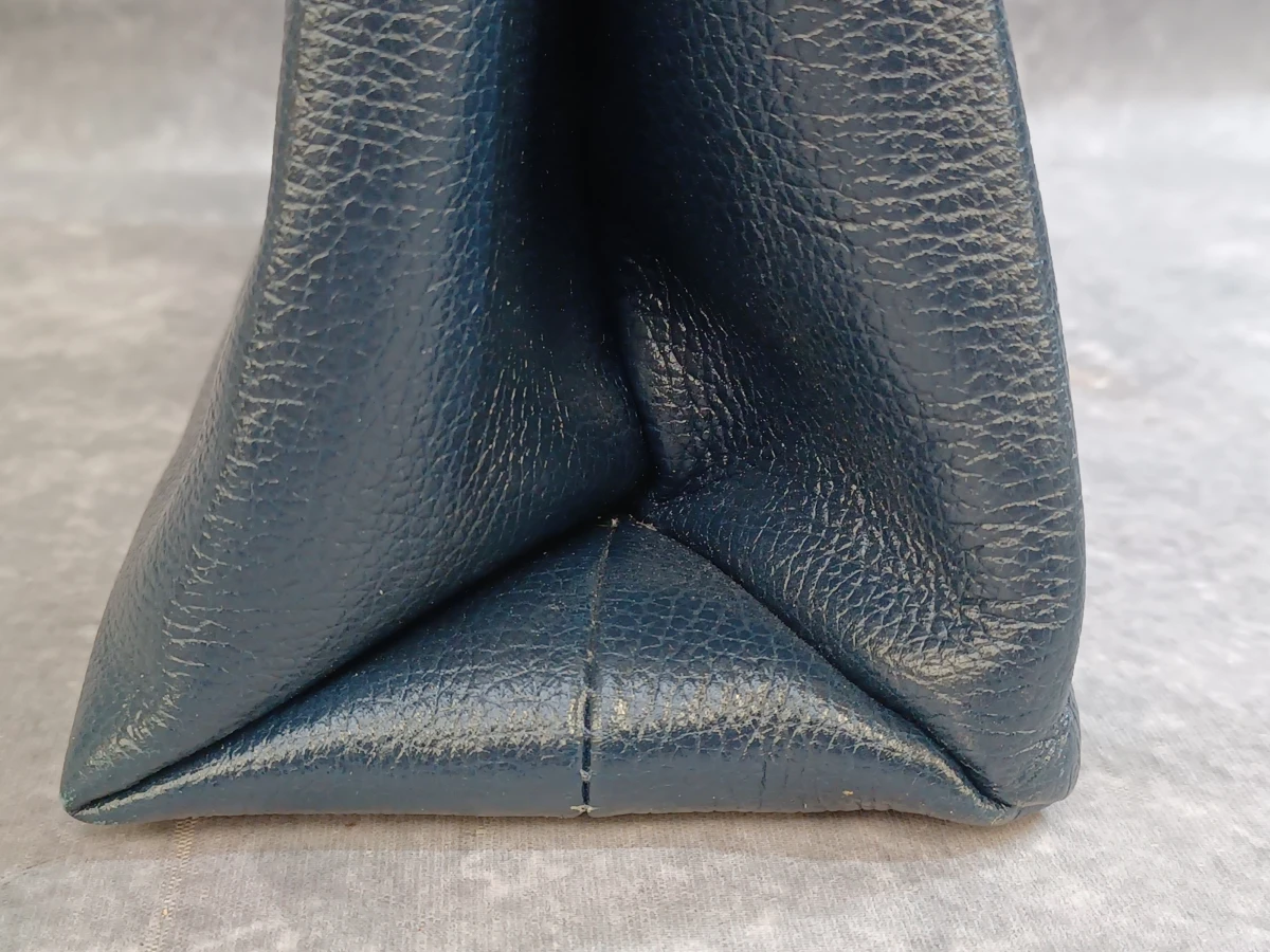 Stijlvolle donkerblauwe lederen handtas - Kevin Reiss - Made in Belgium - foto 6