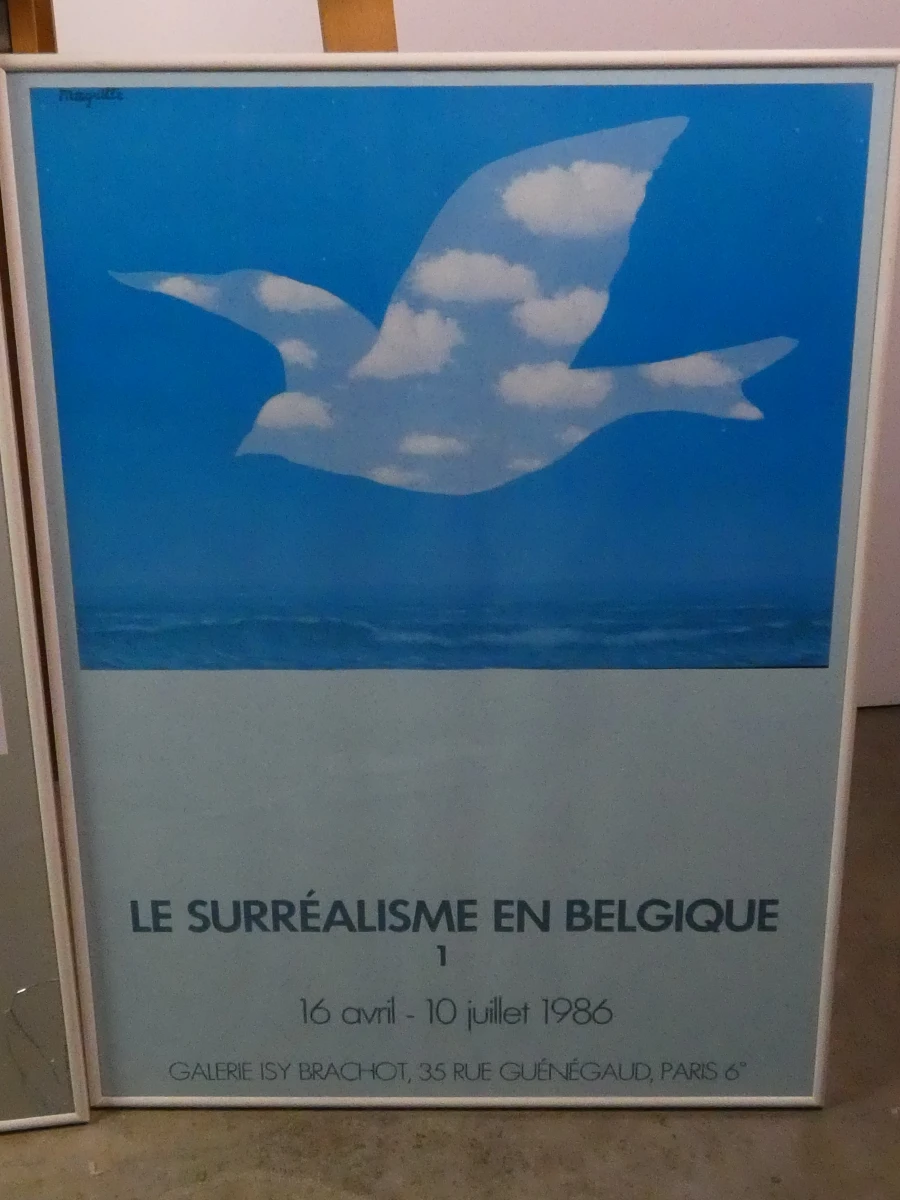Set van 3 Magritte tentoonstellingsaffiches in lijst - foto 5