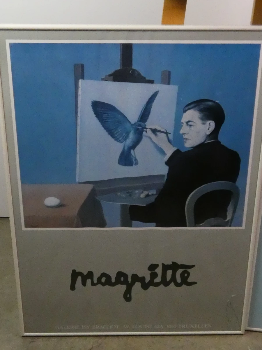 Set van 3 Magritte tentoonstellingsaffiches in lijst - foto 8