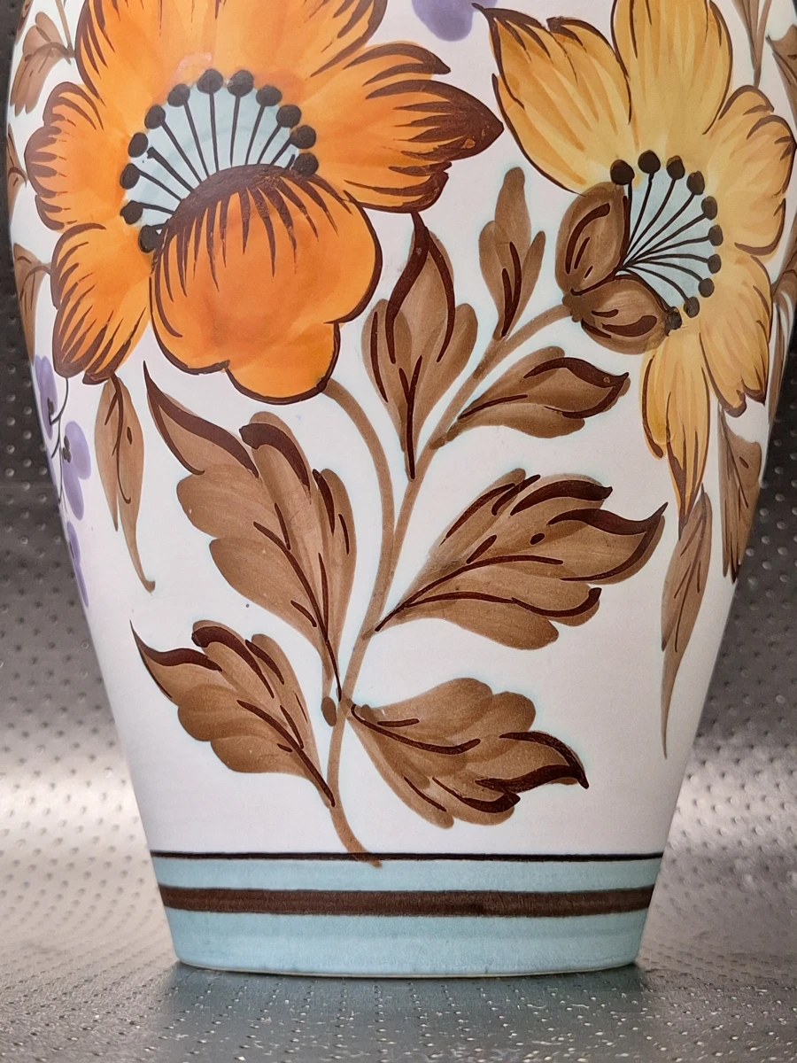 Vintage Gouda Flora Holland Aardewerk Dekselvaas - Decor 'Flora' (#3000) - foto 4