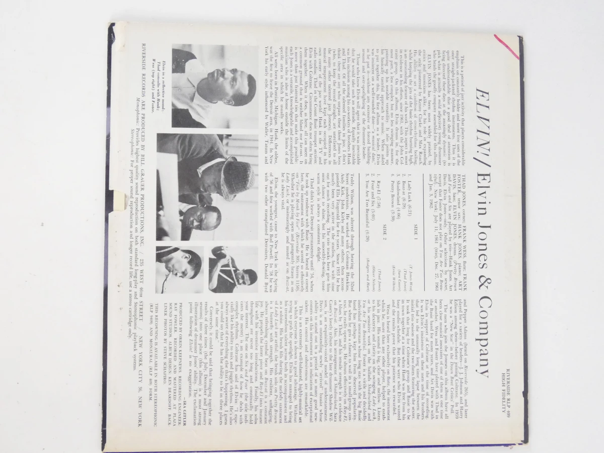 Elvin Jones – Elvin! – Jazzalbum 1962 - foto 4
