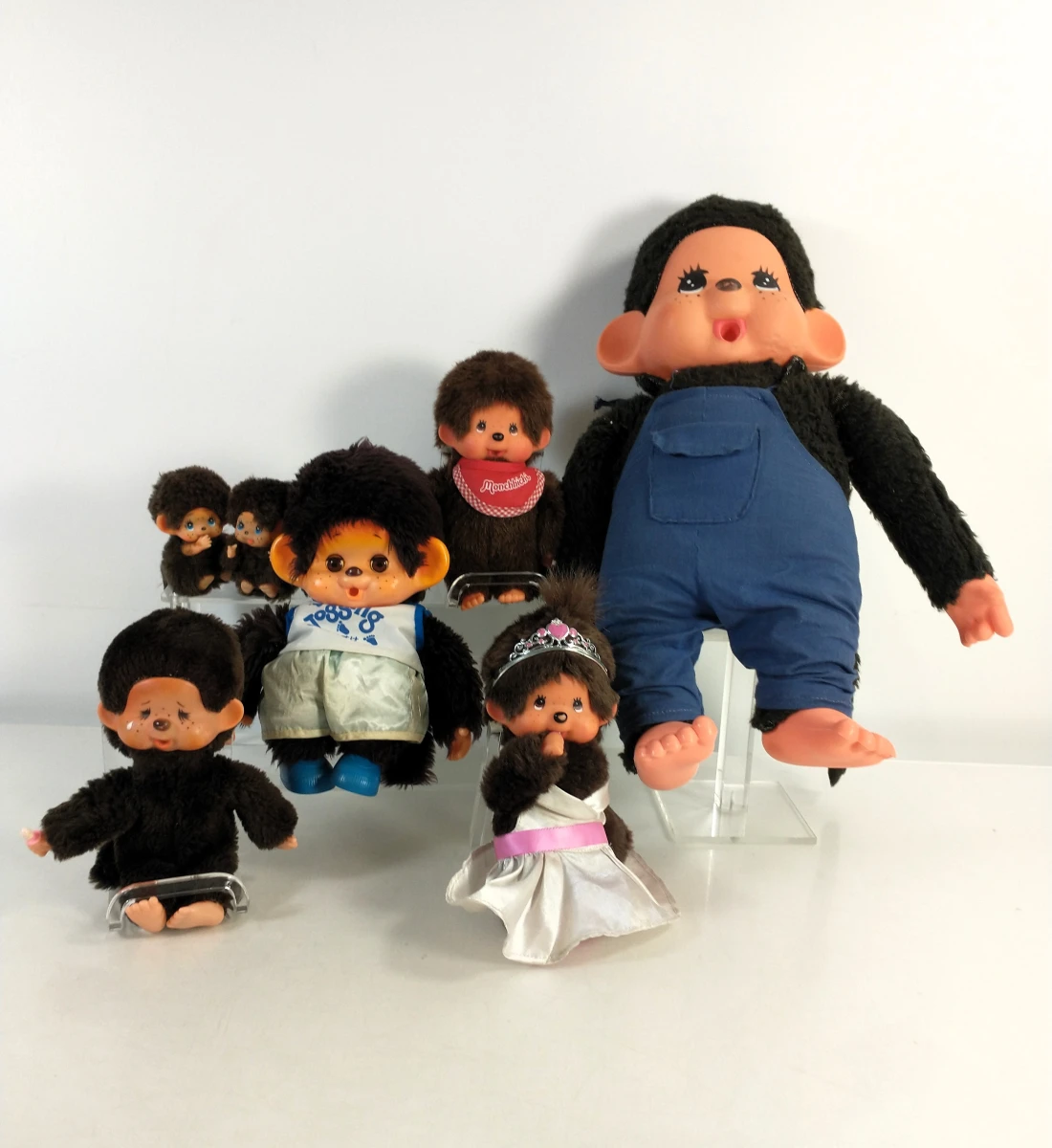 Verzameling van 7 vintage Monchhichi-poppen van Sekiguchi - foto 8