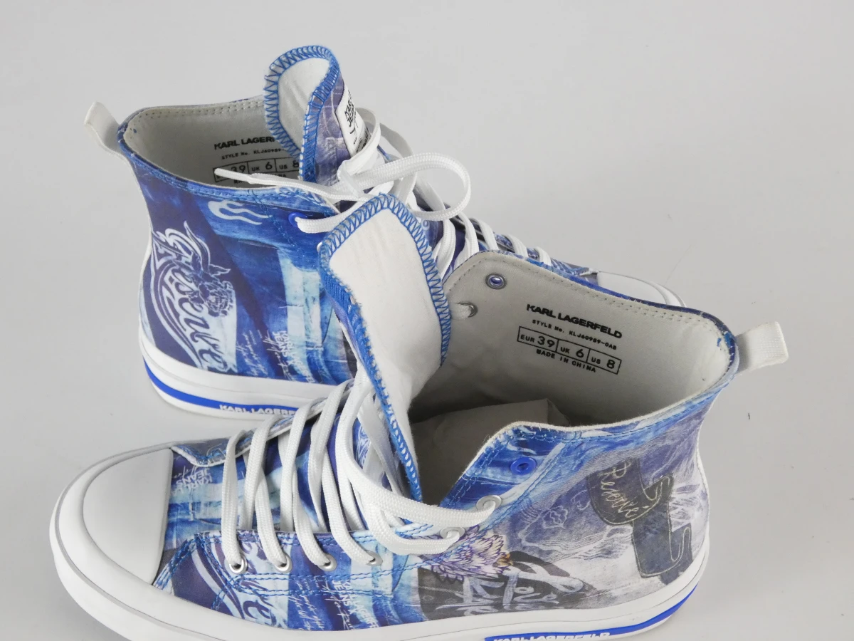 Karl Lagerfeld - High-Top Sneakers – Navy/Blue (Maat 39) - foto 5
