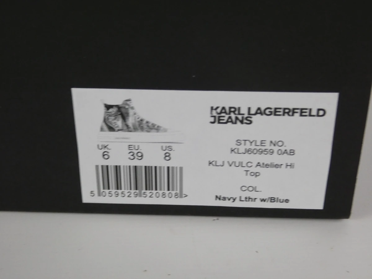 Karl Lagerfeld - High-Top Sneakers – Navy/Blue (Maat 39) - foto 11