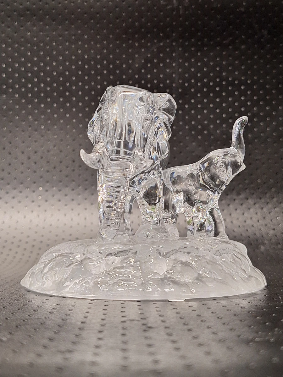 Vierdelige set dierensculpturen in gegoten kristal, stijl Cristal d'Arques - foto 11