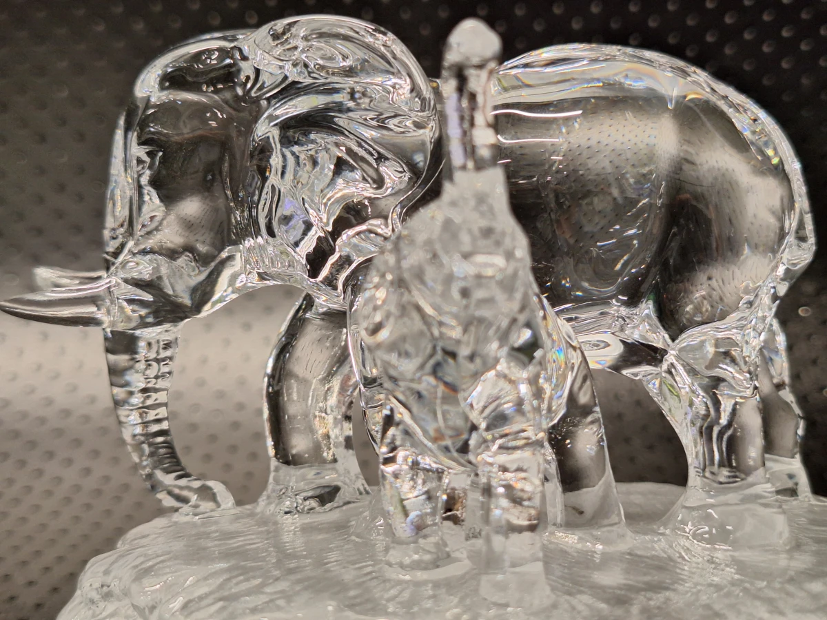 Vierdelige set dierensculpturen in gegoten kristal, stijl Cristal d'Arques - foto 10