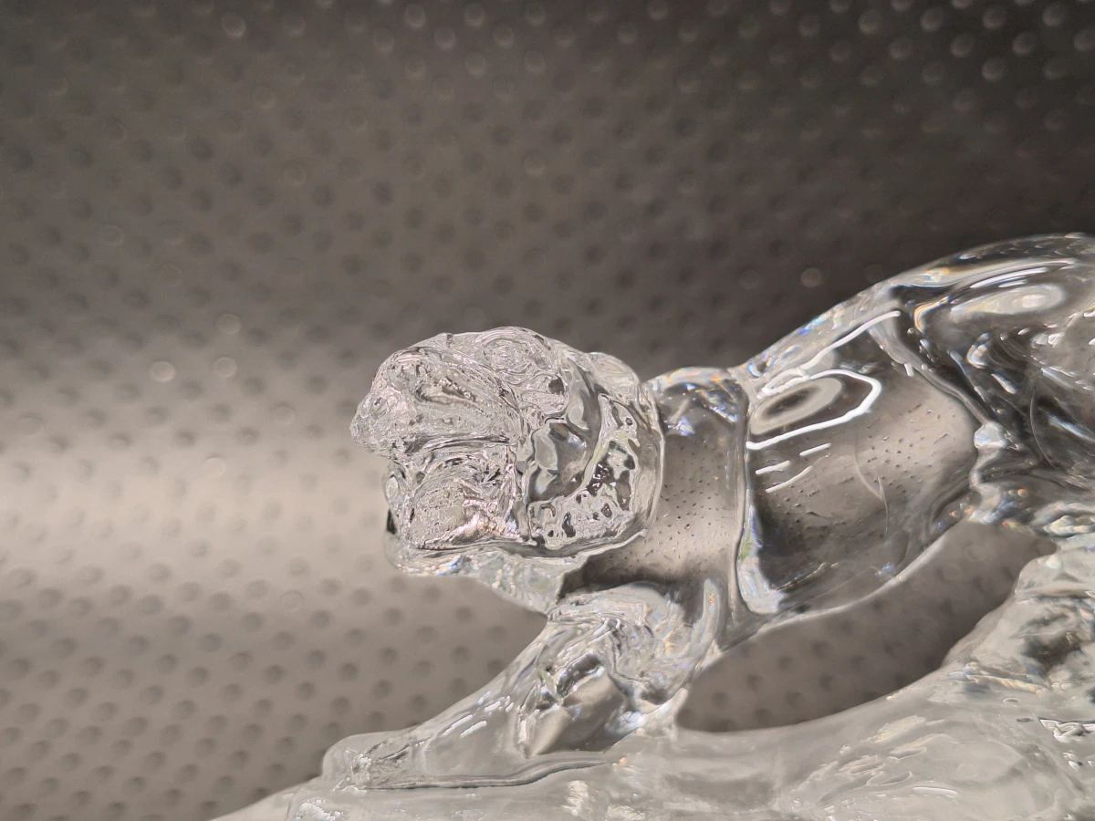Vierdelige set dierensculpturen in gegoten kristal, stijl Cristal d'Arques - foto 4