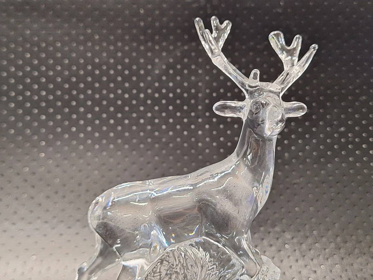 Vierdelige set dierensculpturen in gegoten kristal, stijl Cristal d'Arques - foto 7