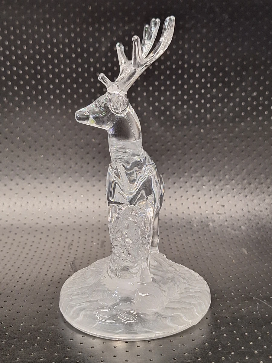 Vierdelige set dierensculpturen in gegoten kristal, stijl Cristal d'Arques - foto 8