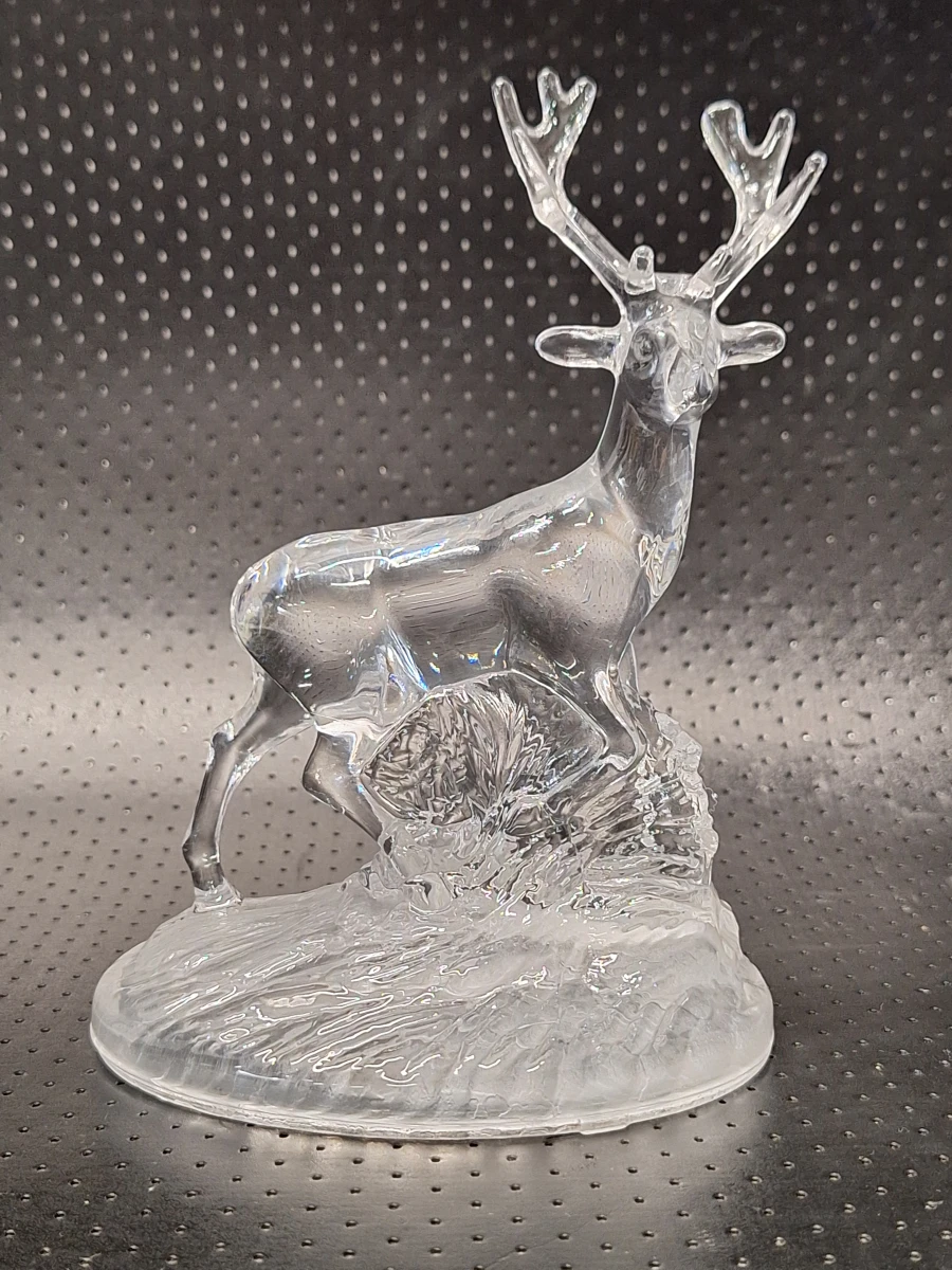 Vierdelige set dierensculpturen in gegoten kristal, stijl Cristal d'Arques - foto 6