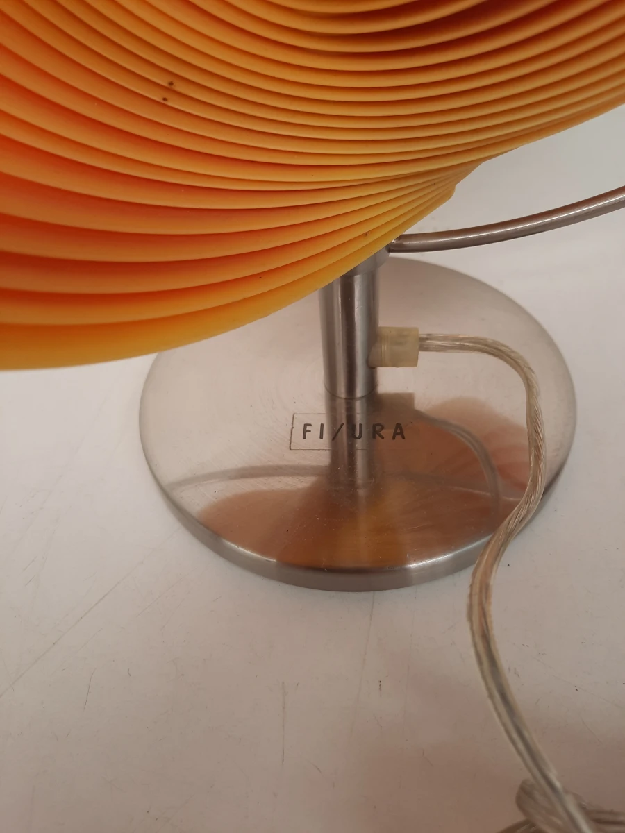 Fizura Tafellamp – Oranje Spiraal / Gyroscoop Lamp – Vintage Eyecatcher