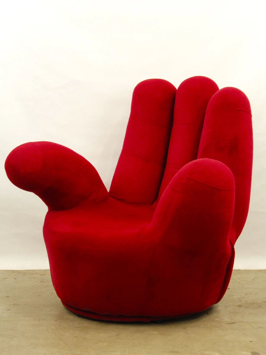 Pop-Art design handstoel – Rode draaibare fauteuil - foto 2
