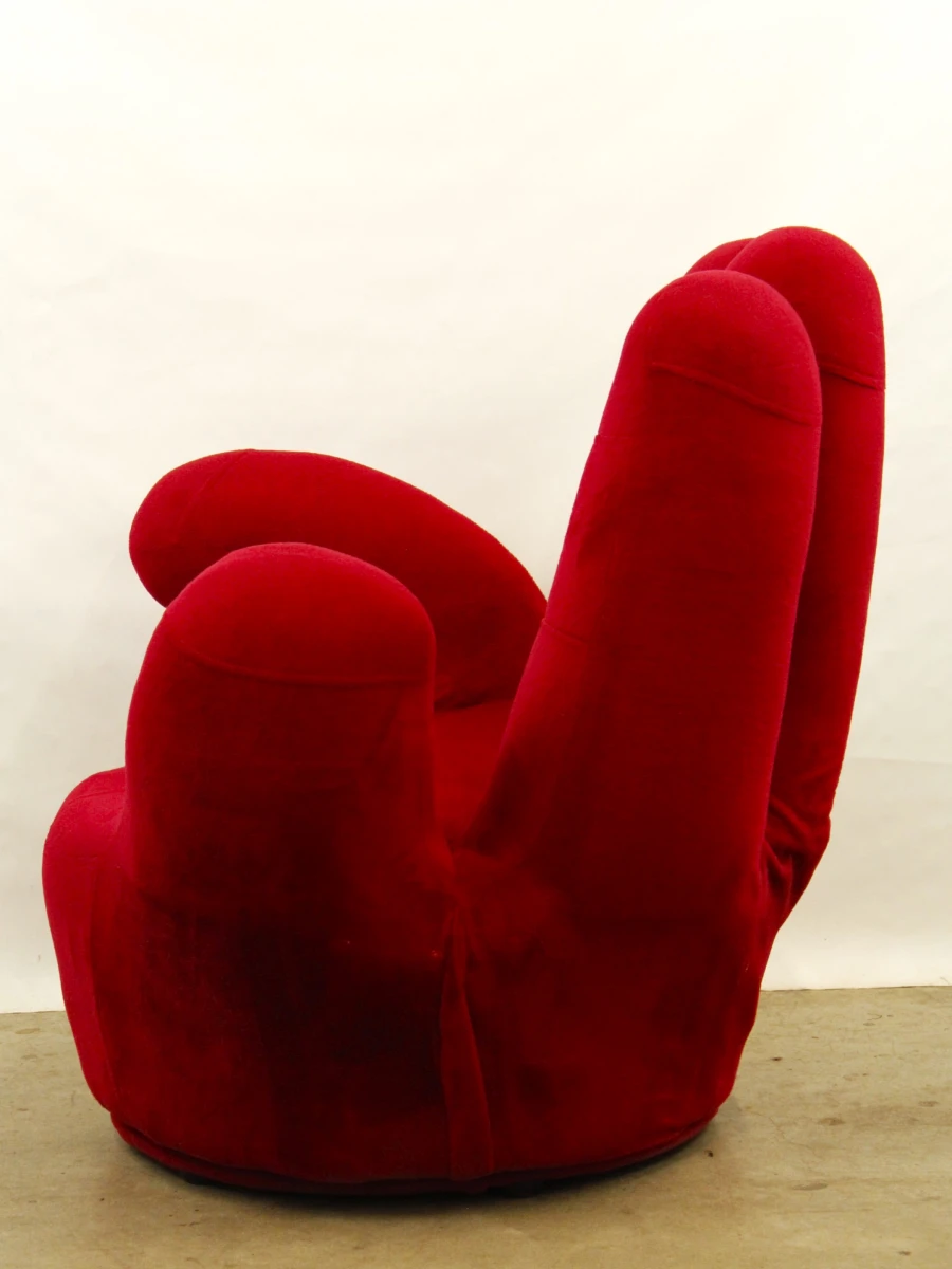 Pop-Art design handstoel – Rode draaibare fauteuil - foto 5