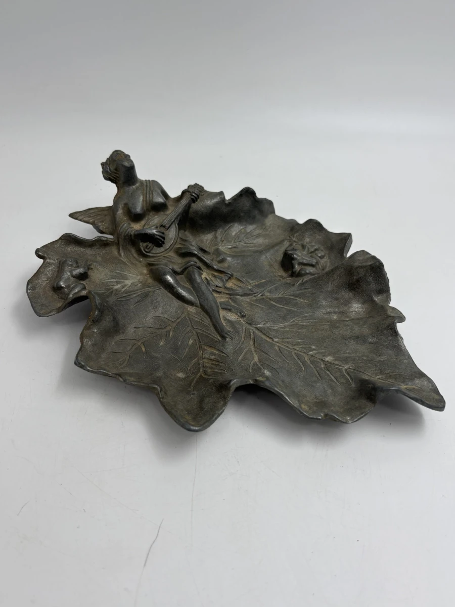 Decoratief metalen blad met engel en luit - foto 3