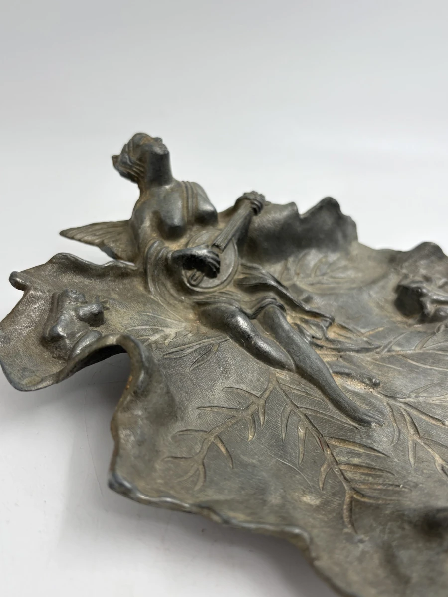 Decoratief metalen blad met engel en luit - foto 4