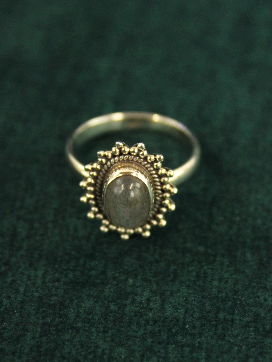 Sterling zilveren ring met labradoriet cabochon - foto 2