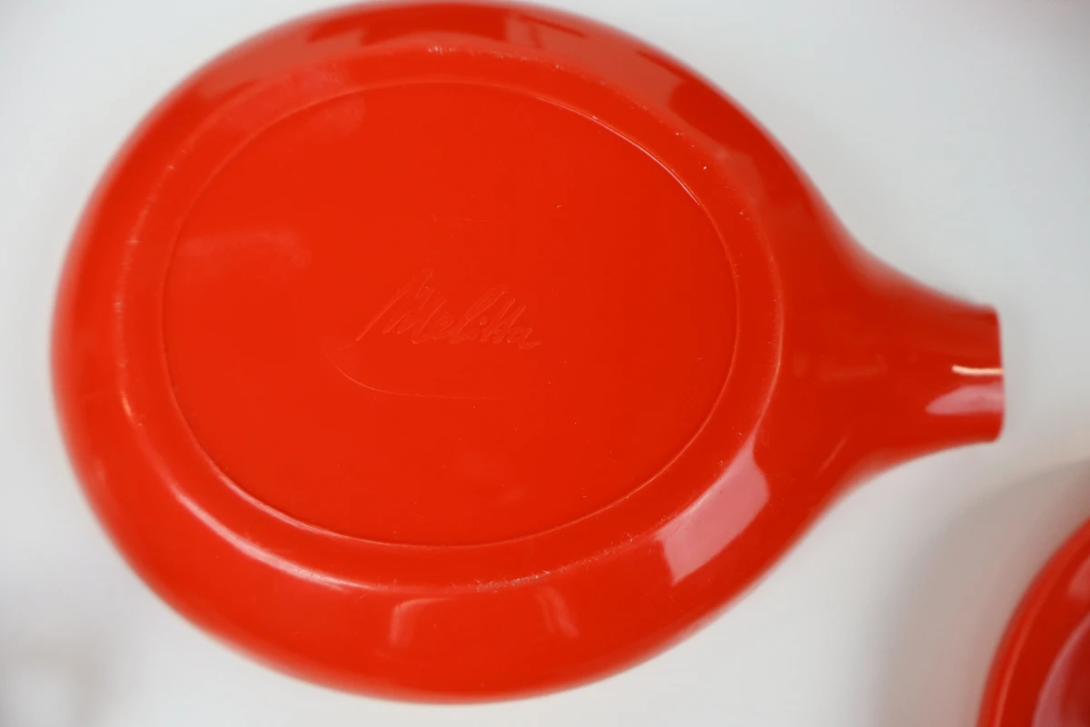 Vintage Melitta koffieservies met Schott Mainz Jenaer Glas en etagère - foto 8