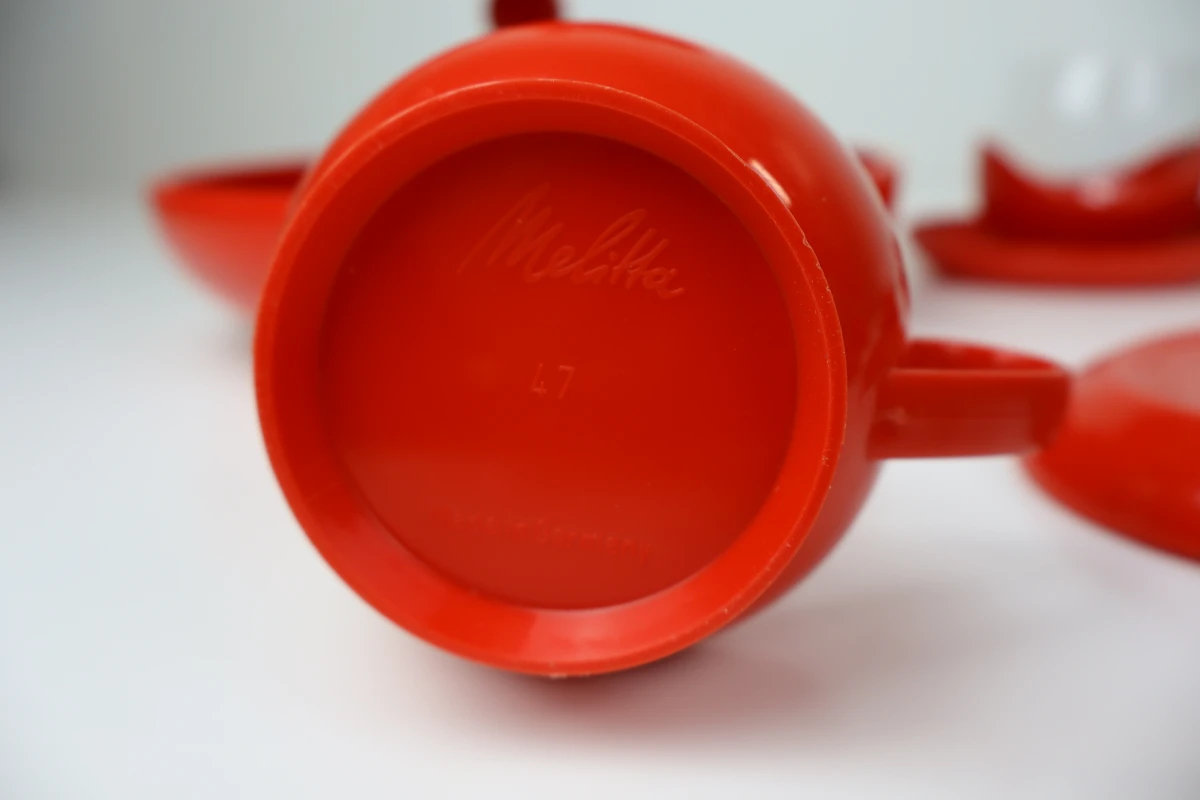 Vintage Melitta koffieservies met Schott Mainz Jenaer Glas en etagère - foto 4