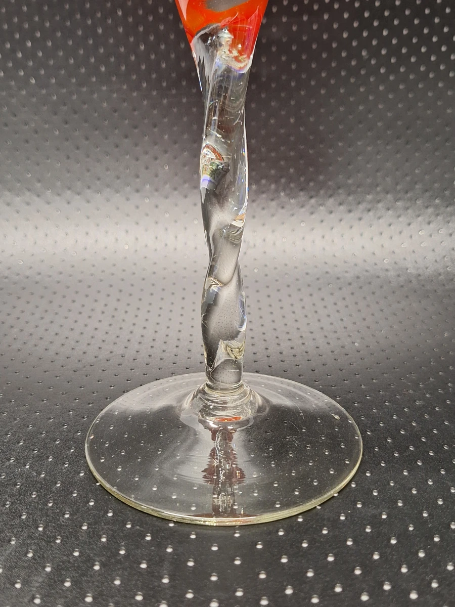 Set van 2 mondgeblazen opaline vazen in Empoli en/of Murano stijl - foto 11