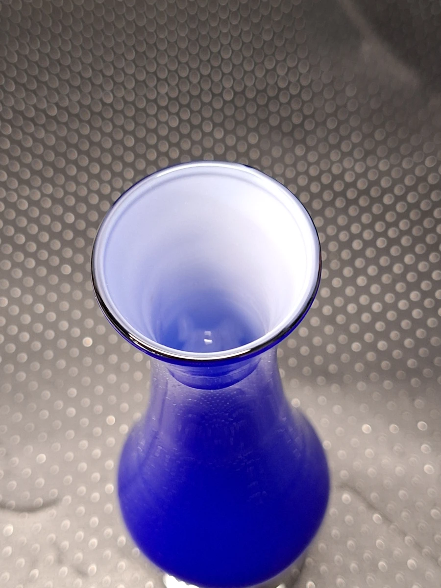 Set van 2 mondgeblazen opaline vazen in Empoli en/of Murano stijl - foto 8
