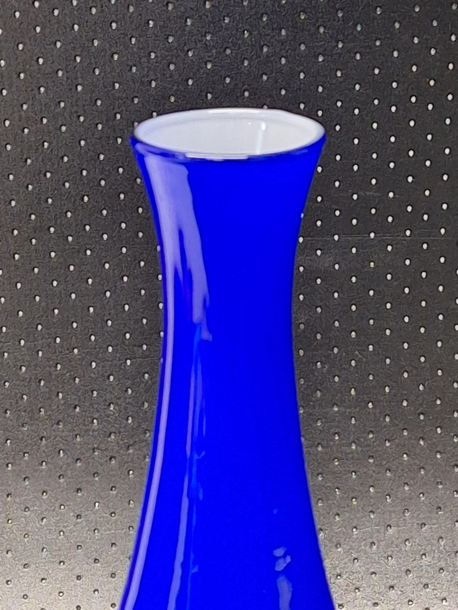 Set van 2 mondgeblazen opaline vazen in Empoli en/of Murano stijl - foto 6