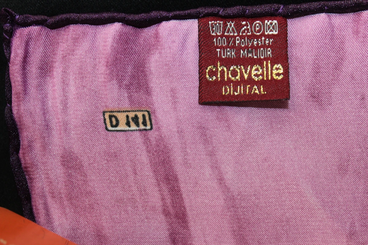 Chavelle Dijital soepelvallende foulard in herfsttinten 100% polyester - foto 9