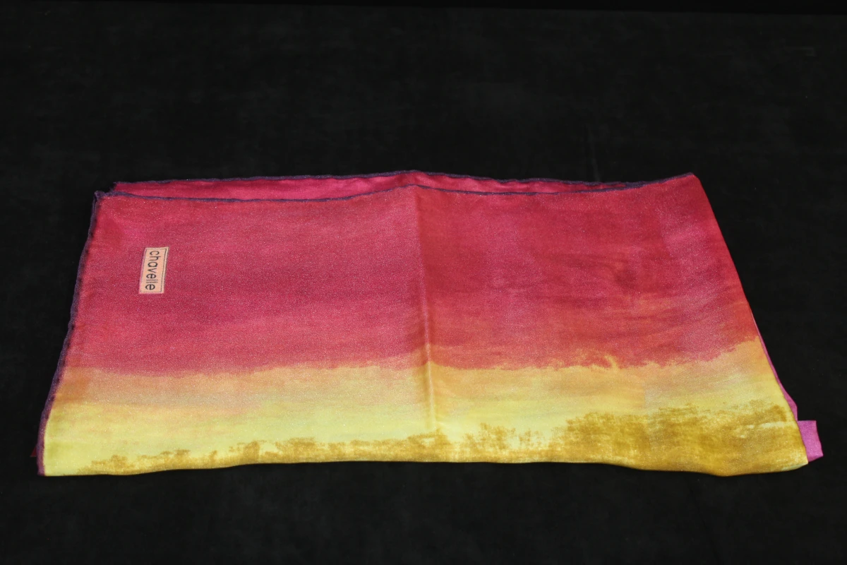 Chavelle Dijital soepelvallende foulard in herfsttinten 100% polyester - foto 11