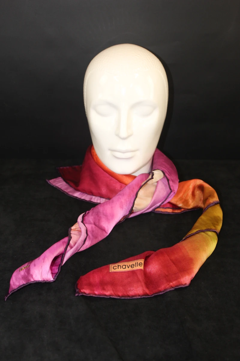 Chavelle Dijital soepelvallende foulard in herfsttinten 100% polyester - foto 3