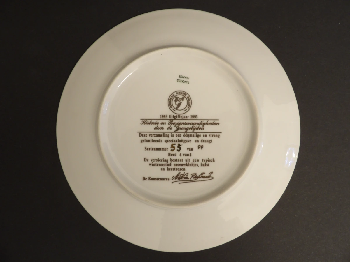 Exclusief Lommels winterbord van Limoges Porselein - Martina Bernhoudt - foto 3