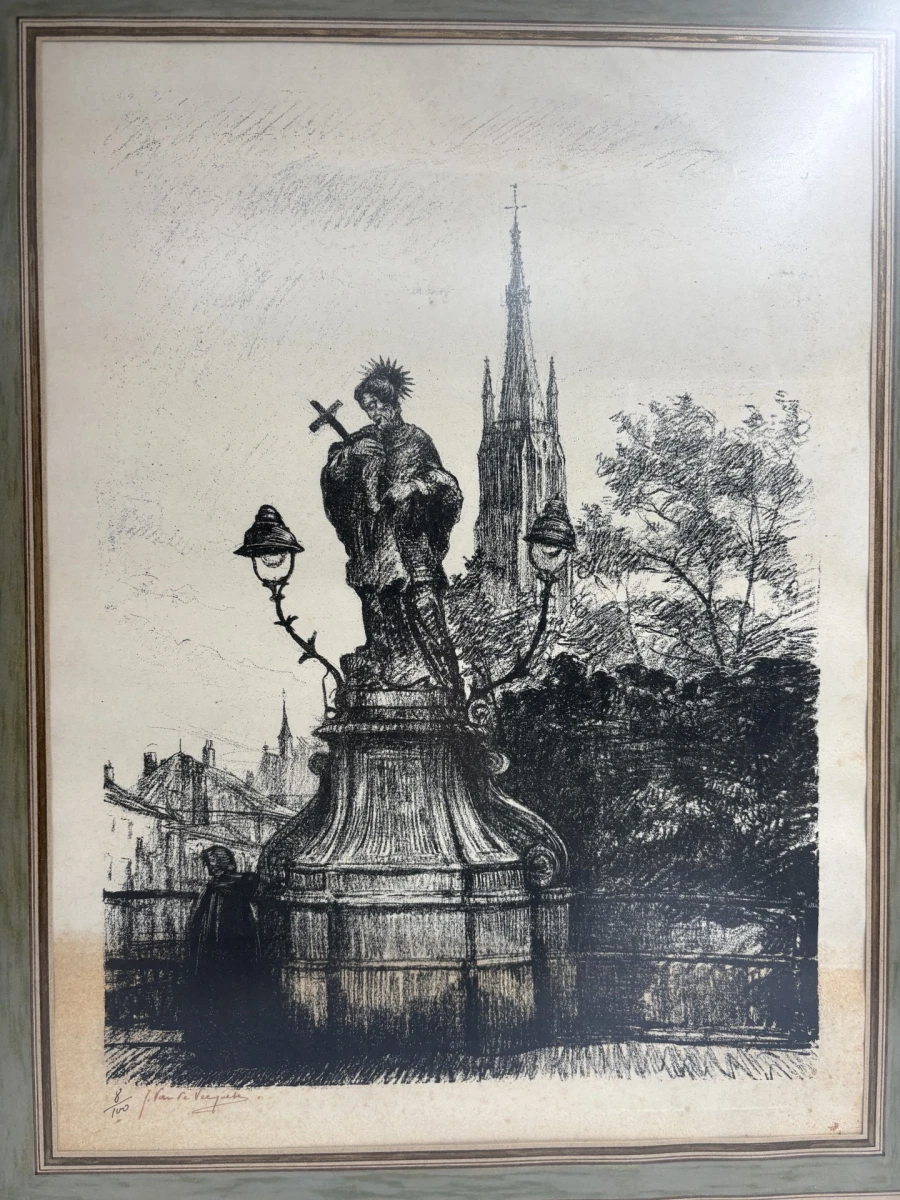 Ets / Lithografie Jules Van de Veegaete – Gecertificeerd (8/100) - foto 4